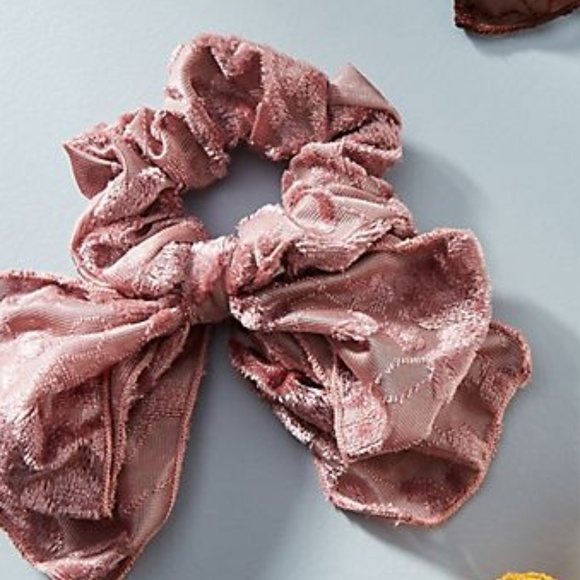 Anthropologie Accessories - Anthropologie Burnout Velvet Bow Ponytall Holder